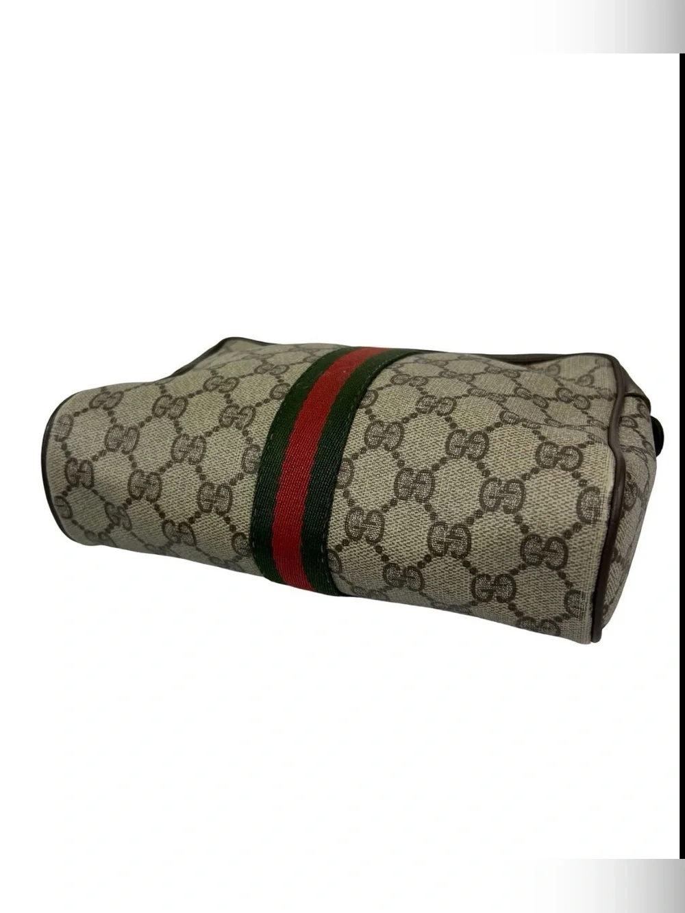 Gucci Vintage GG Supreme Web Stripe Accessory Collection Cosmetic Clutch